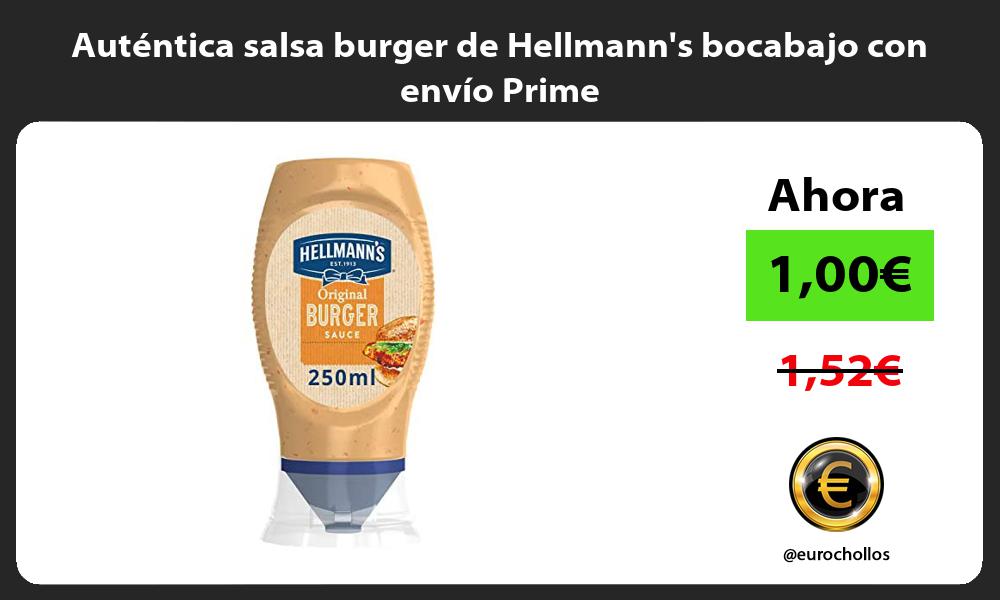 Auténtica salsa burger de Hellmanns bocabajo con envío Prime