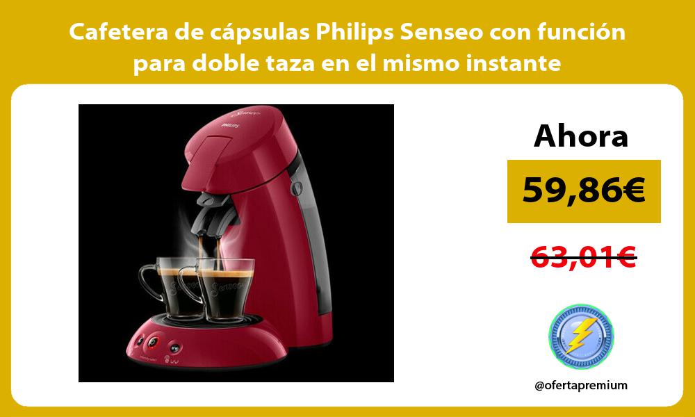 Cafetera de cápsulas Philips Senseo con función para doble taza en el mismo instante