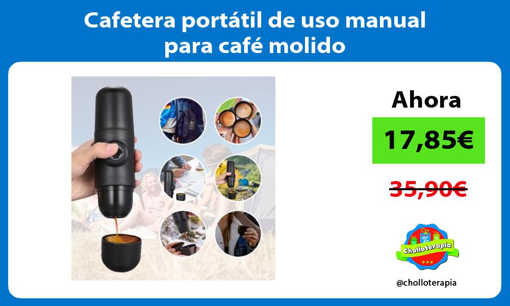 Cafetera portátil de uso manual para café molido