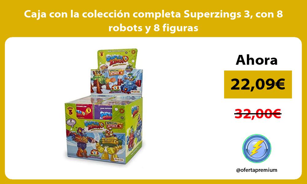 Caja con la colección completa Superzings 3 con 8 robots y 8 figuras