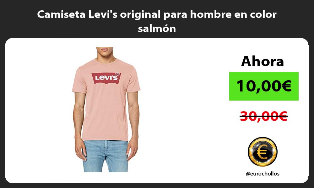Camiseta Levis original para hombre en color salmón