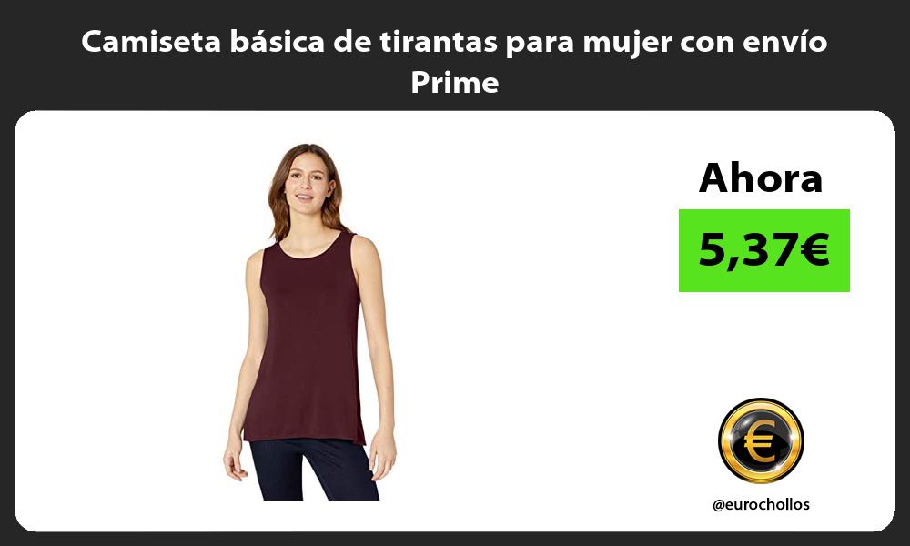 Camiseta básica de tirantas para mujer con envío Prime