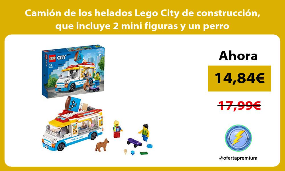 Camión de los helados Lego City de construcción que incluye 2 mini figuras y un perro