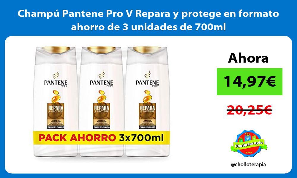 Champú Pantene Pro V Repara y protege en formato ahorro de 3 unidades de 700ml