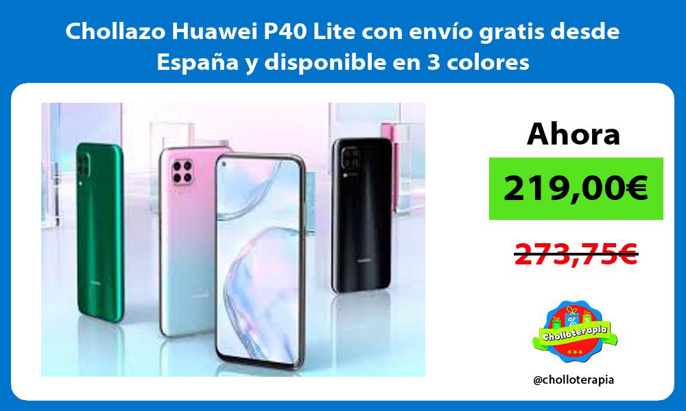 Chollazo Huawei P40 Lite con envío gratis desde España y disponible en 3 colores