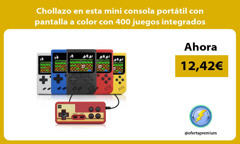 Chollazo en esta mini consola portátil con pantalla a color con 400 juegos integrados