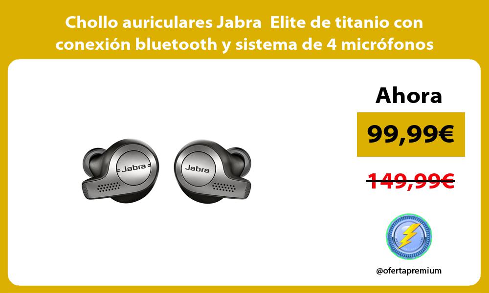 Chollo auriculares Jabra Elite de titanio con conexión bluetooth y sistema de 4 micrófonos