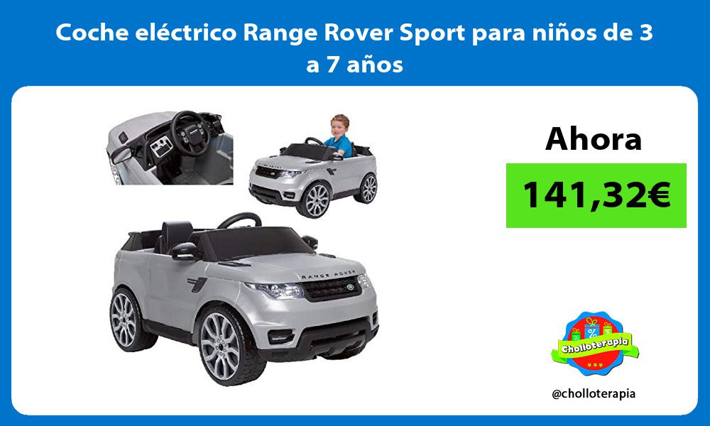 Coche eléctrico Range Rover Sport para niños de 3 a 7 años