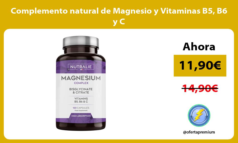 Complemento natural de Magnesio y Vitaminas B5 B6 y C