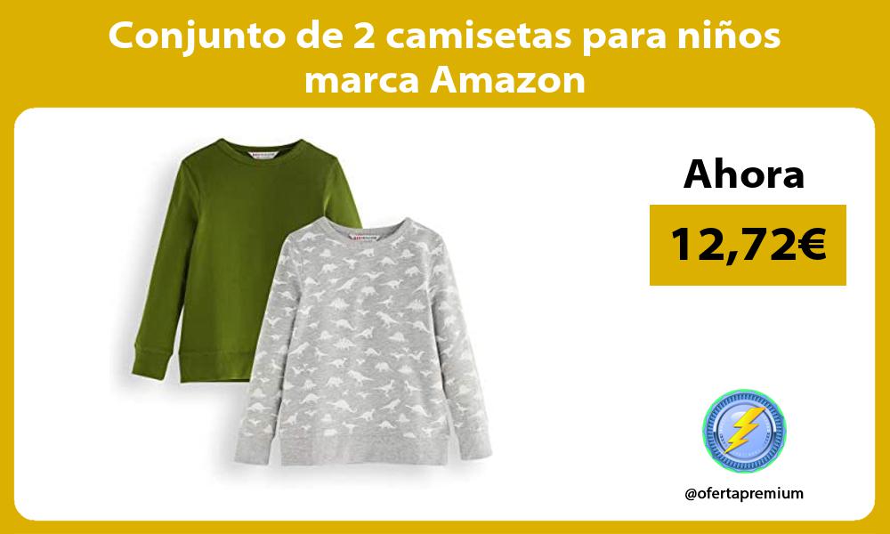 Conjunto de 2 camisetas para niños marca Amazon
