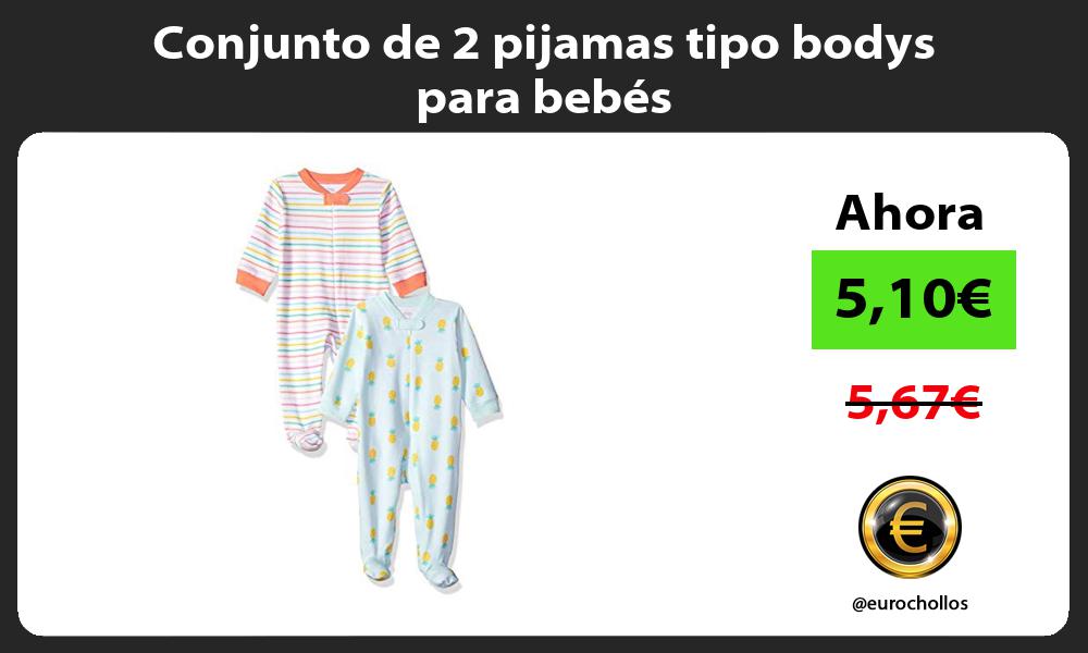 Conjunto de 2 pijamas tipo bodys para bebés