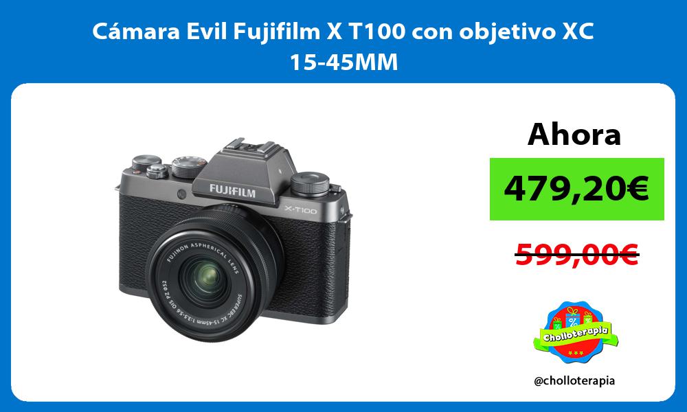 Cámara Evil Fujifilm X T100 con objetivo XC 15 45MM