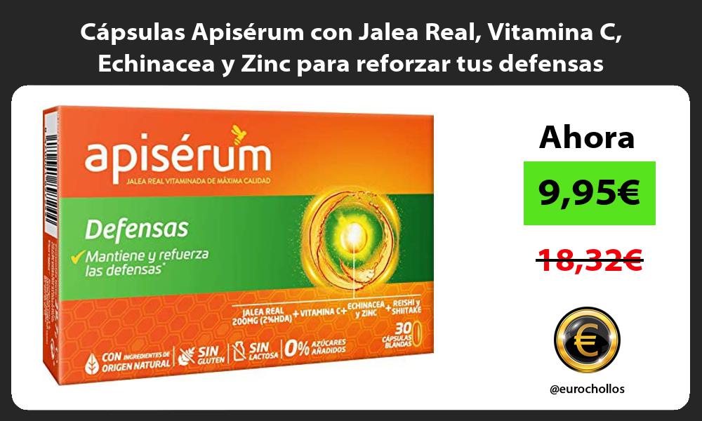 Cápsulas Apisérum con Jalea Real Vitamina C Echinacea y Zinc para reforzar tus defensas