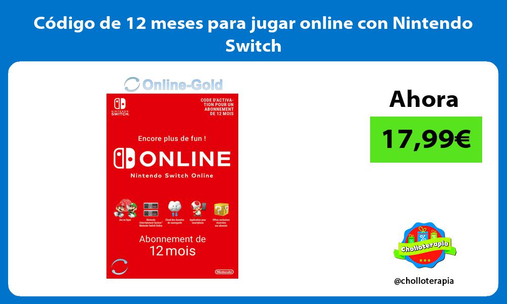 Código de 12 meses para jugar online con Nintendo Switch