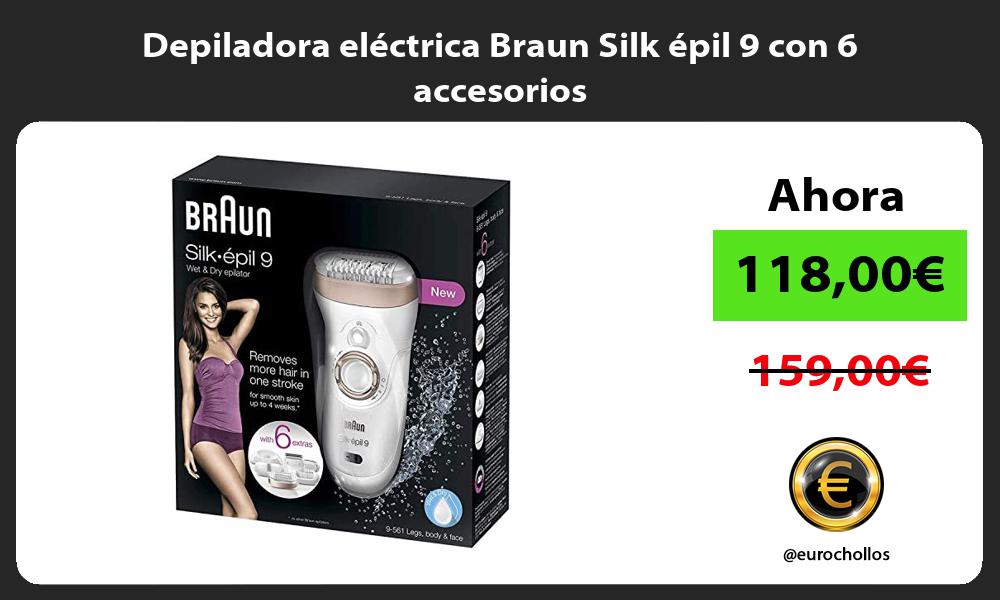 Depiladora eléctrica Braun Silk épil 9 con 6 accesorios