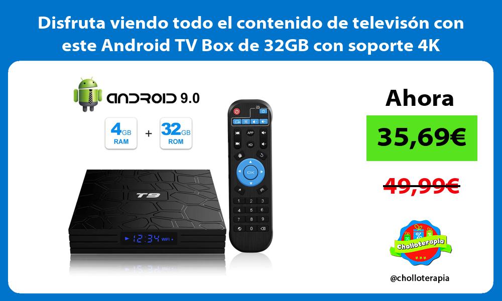 Disfruta viendo todo el contenido de televisón con este Android TV Box de 32GB con soporte 4K