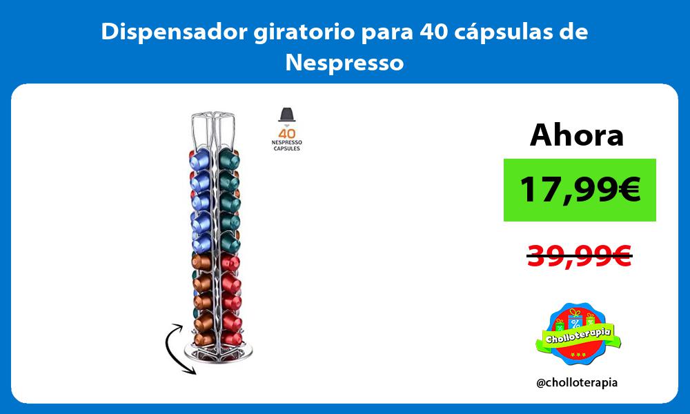 Dispensador giratorio para 40 cápsulas de Nespresso