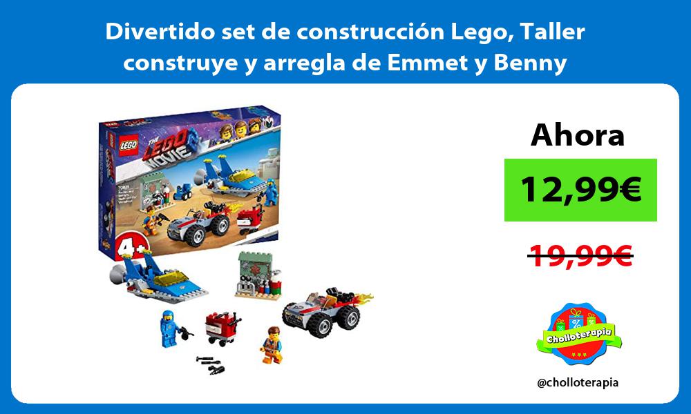 Divertido set de construcción Lego Taller construye y arregla de Emmet y Benny
