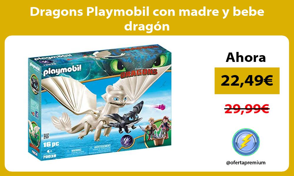 Dragons Playmobil con madre y bebe dragón