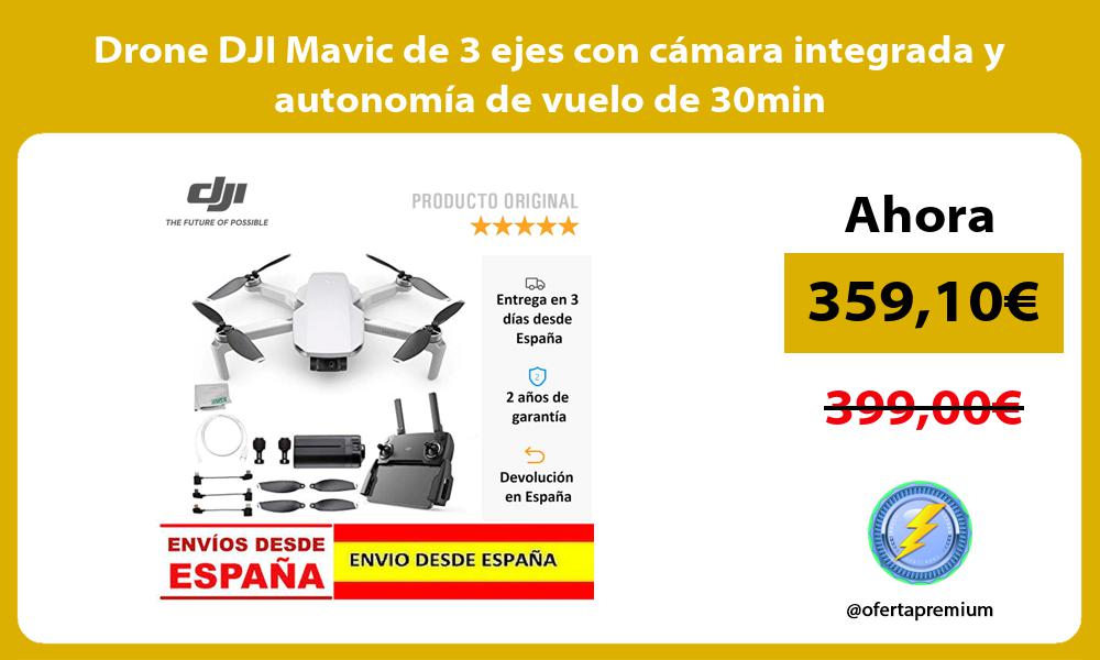 Drone DJI Mavic de 3 ejes con cámara integrada y autonomía de vuelo de 30min