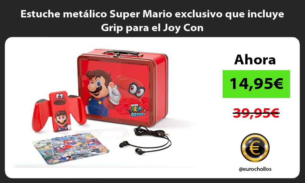 Estuche metálico Super Mario exclusivo que incluye Grip para el Joy Con