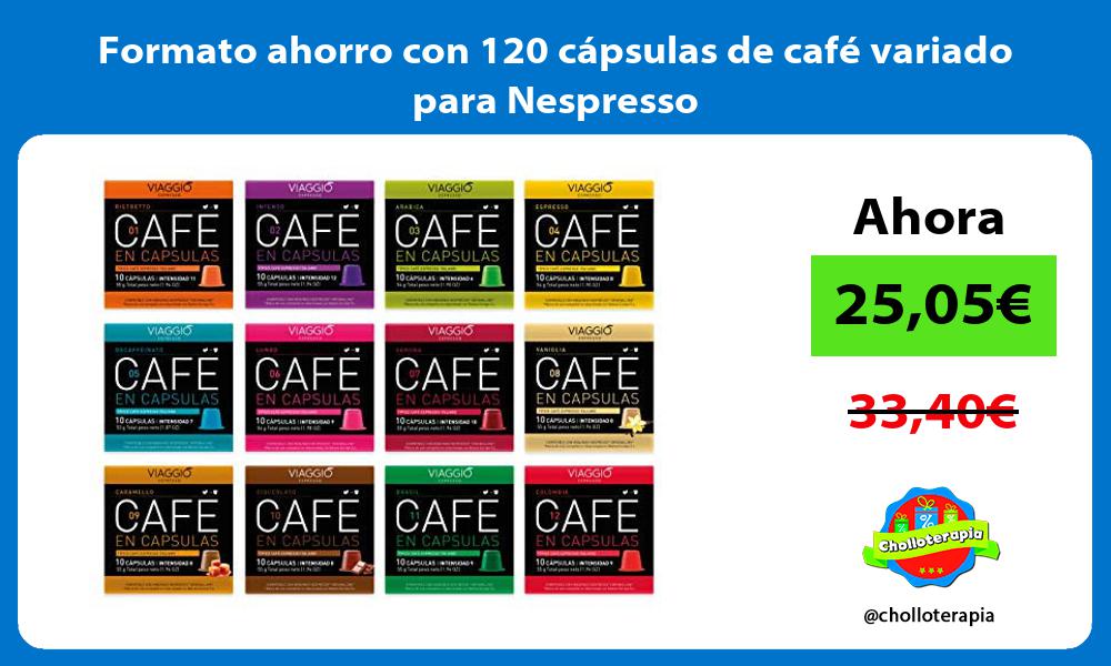 Formato ahorro con 120 cápsulas de café variado para Nespresso