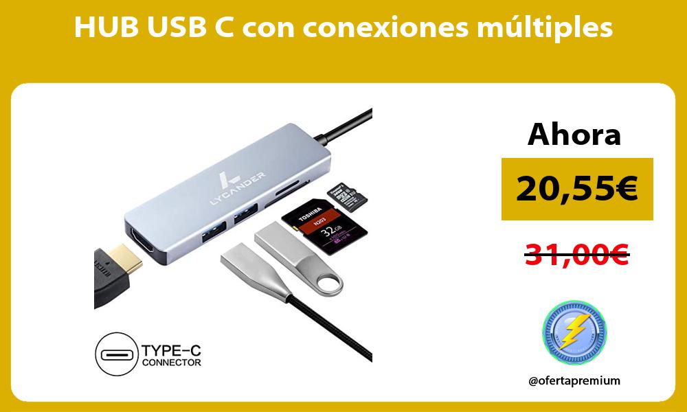 HUB USB C con conexiones múltiples