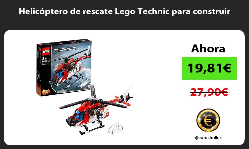 Helicóptero de rescate Lego Technic para construir