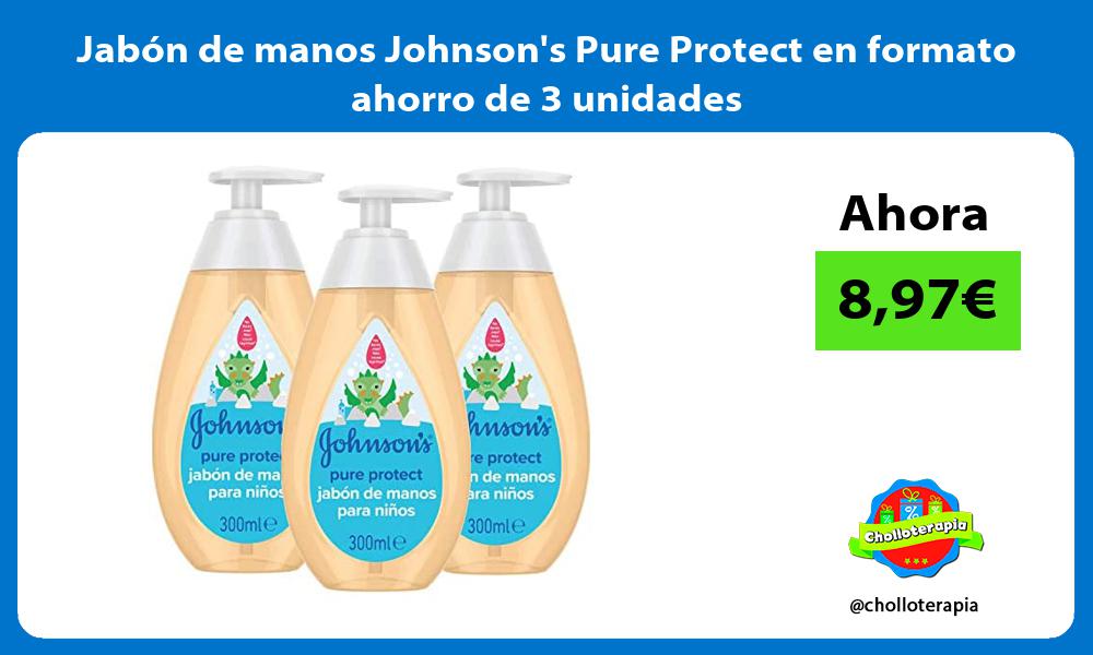 Jabón de manos Johnsons Pure Protect en formato ahorro de 3 unidades