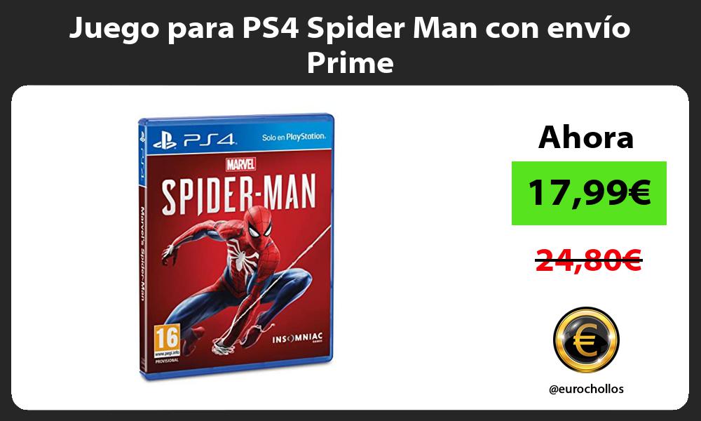 Juego para PS4 Spider Man con envío Prime