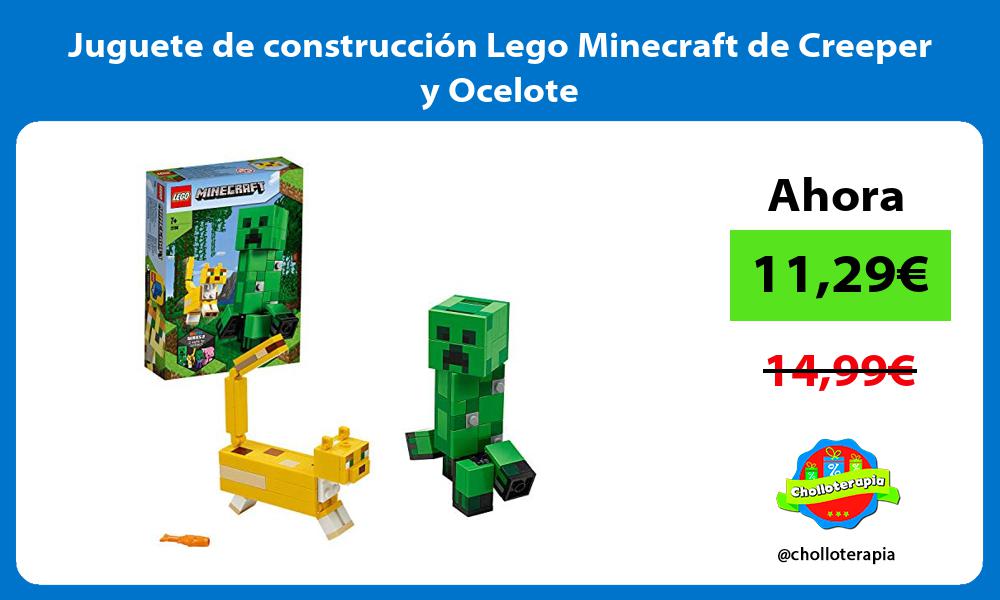 Juguete de construcción Lego Minecraft de Creeper y Ocelote