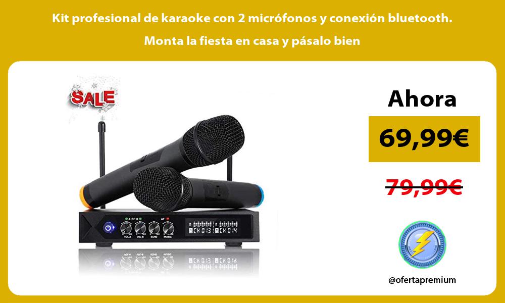 Kit profesional de karaoke con 2 micrófonos y conexión bluetooth Monta la fiesta en casa y pásalo bien