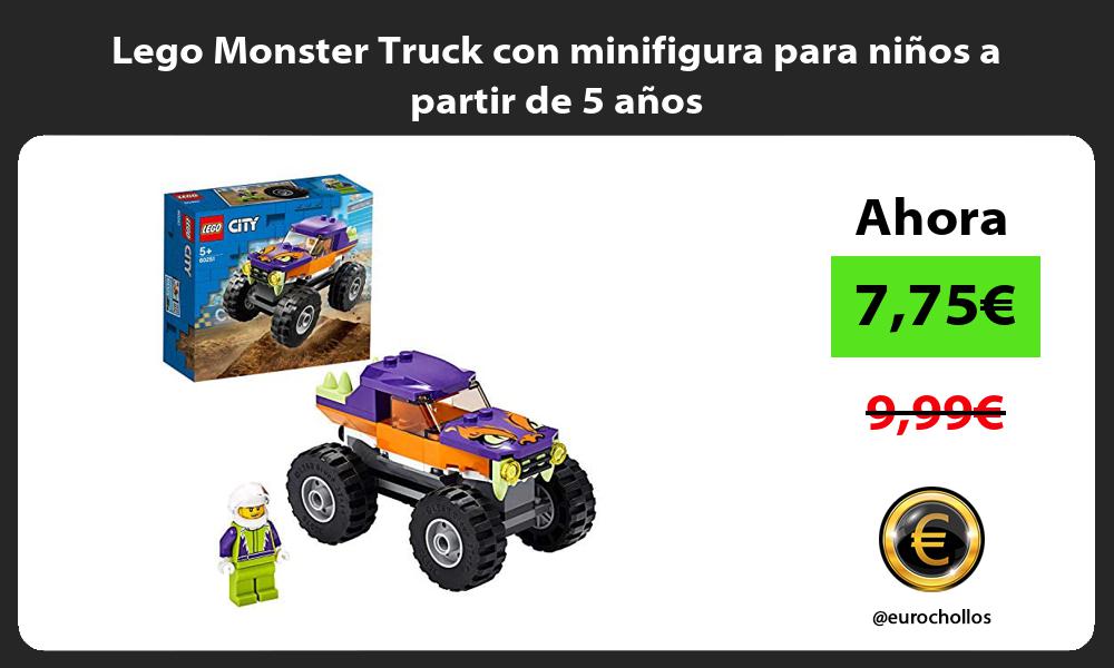 Lego Monster Truck con minifigura para niños a partir de 5 años