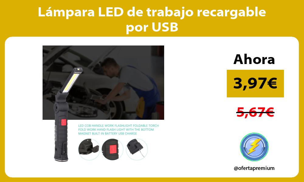 Lámpara LED de trabajo recargable por USB