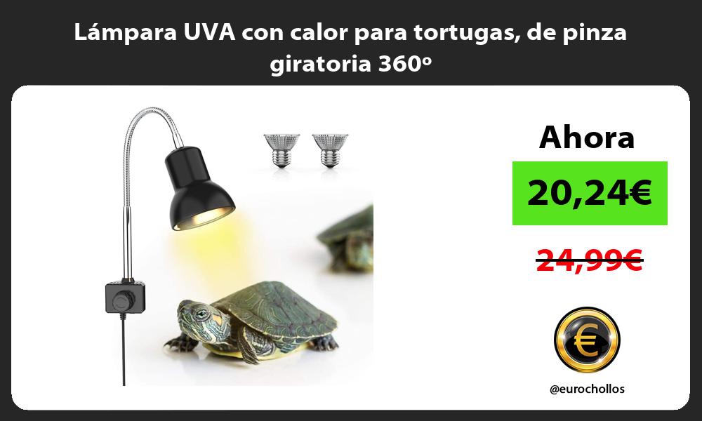 Lámpara UVA con calor para tortugas de pinza giratoria 360º