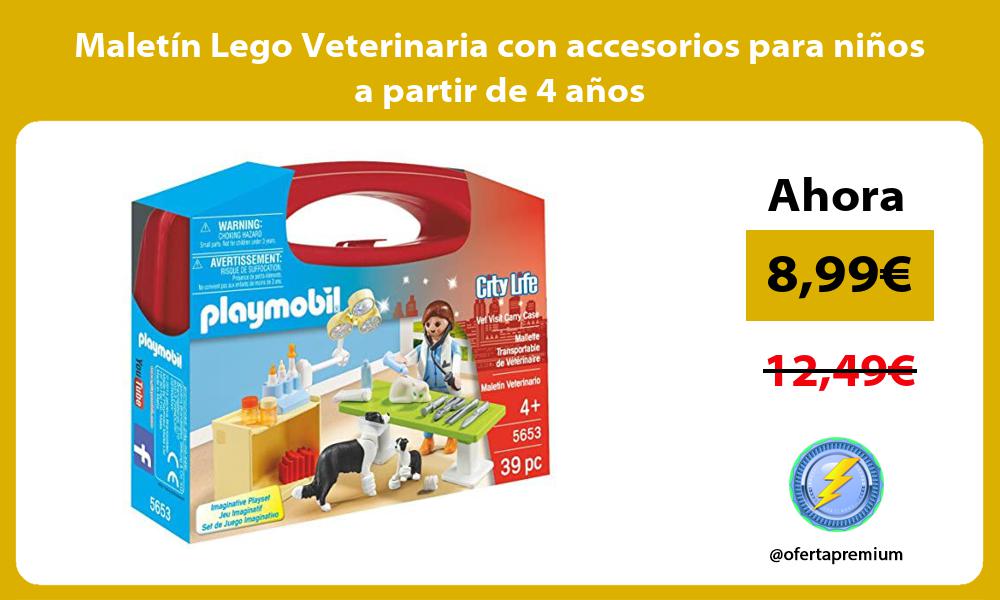Maletín Lego Veterinaria con accesorios para niños a partir de 4 años
