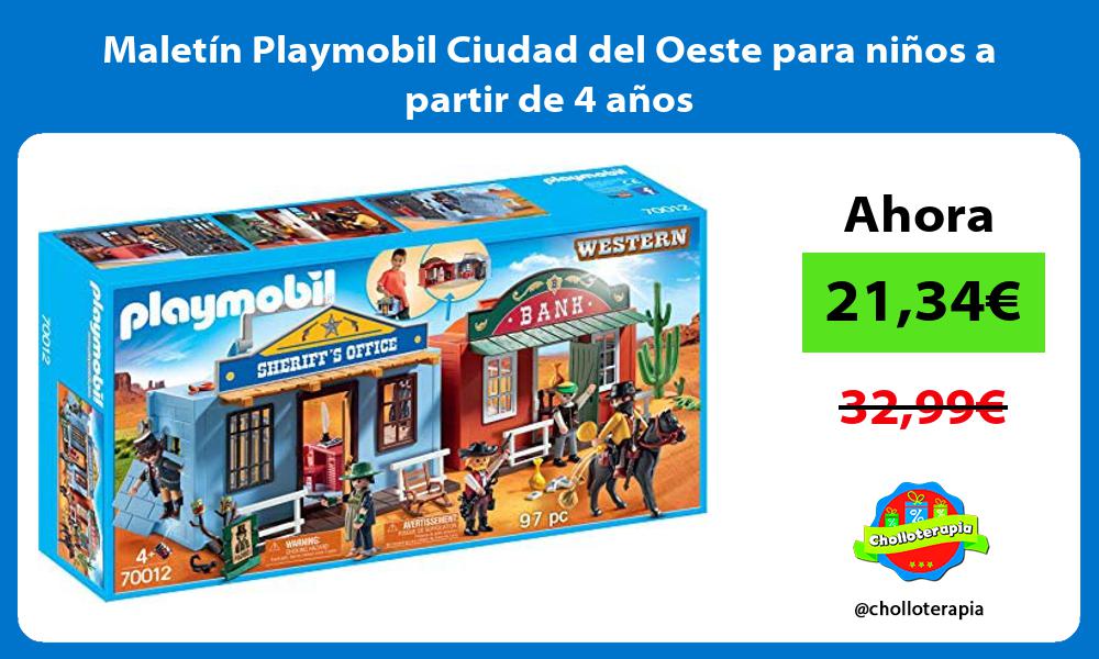 Maletín Playmobil Ciudad del Oeste para niños a partir de 4 años