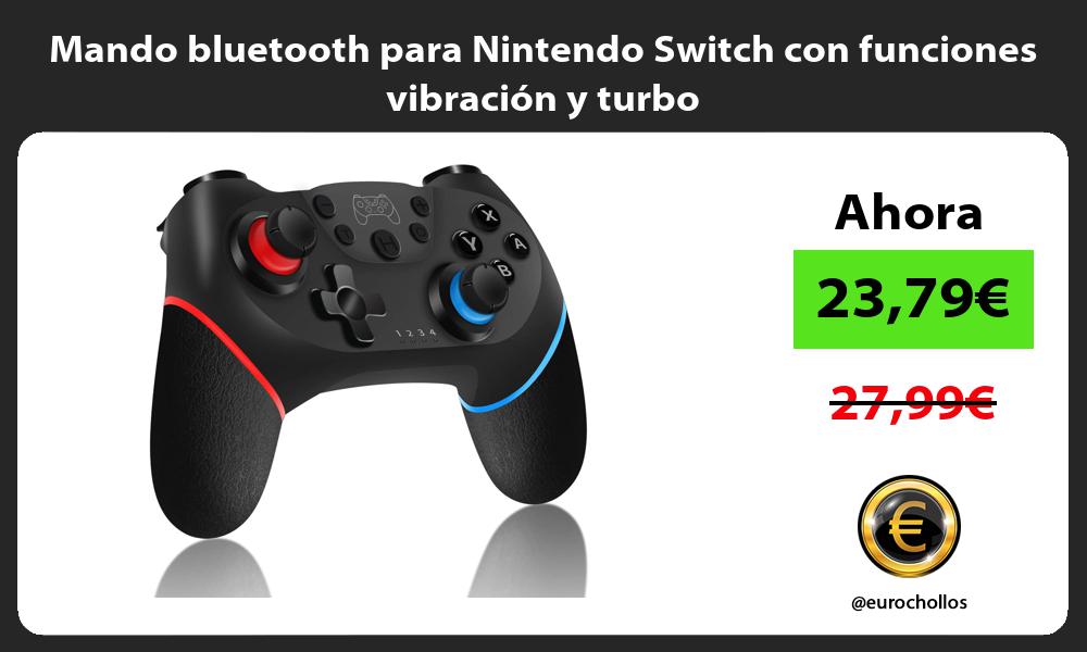 Mando bluetooth para Nintendo Switch con funciones vibración y turbo