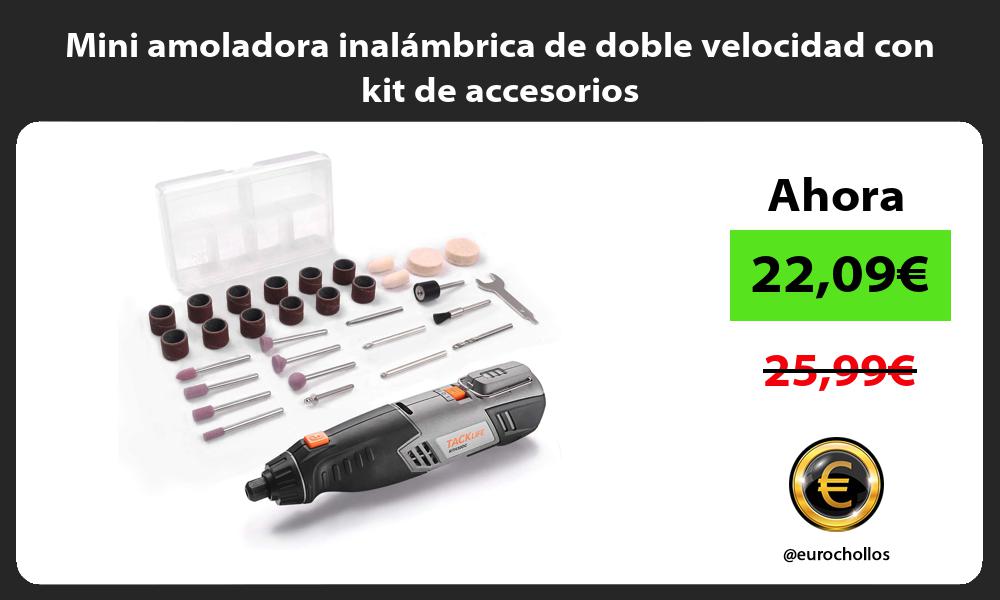 Mini amoladora inalámbrica de doble velocidad con kit de accesorios