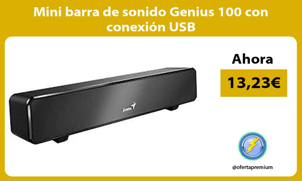 Mini barra de sonido Genius 100 con conexión USB