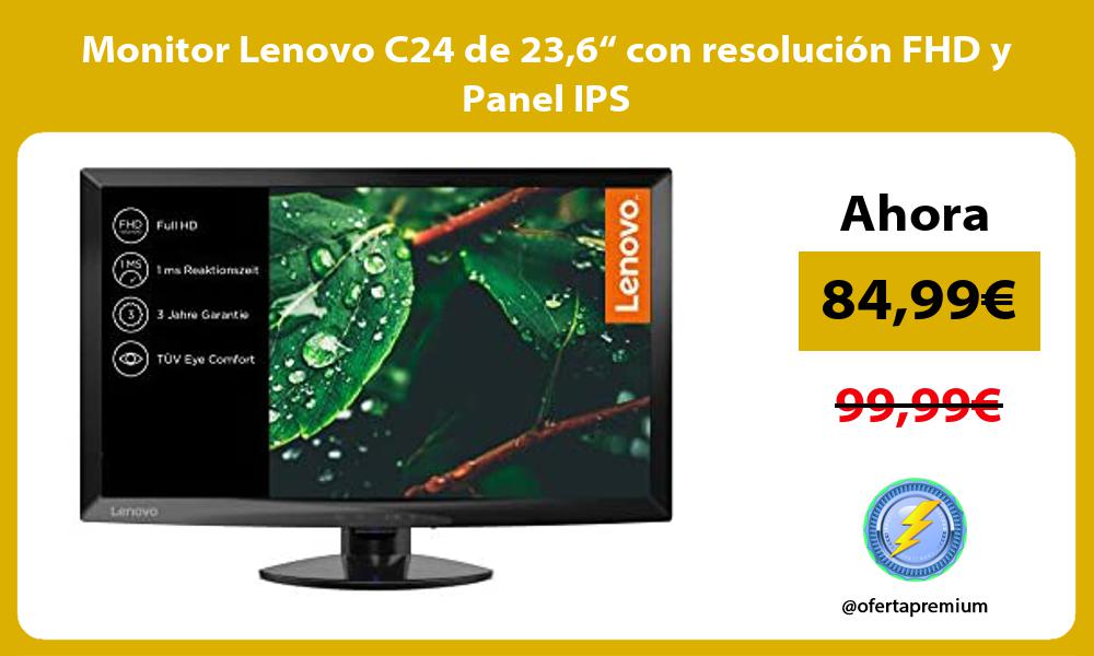 Monitor Lenovo C24 de 236“ con resolución FHD y Panel IPS
