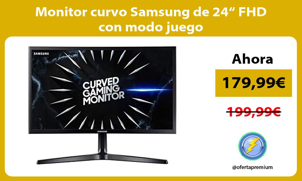 Monitor curvo Samsung de 24“ FHD con modo juego