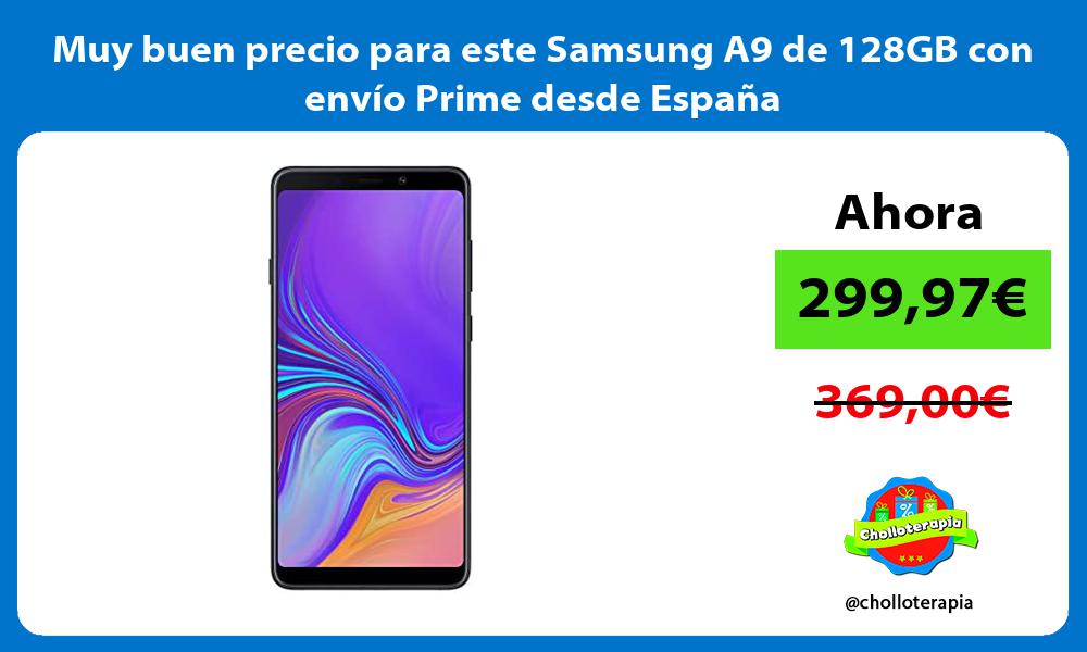 Muy buen precio para este Samsung A9 de 128GB con envío Prime desde España