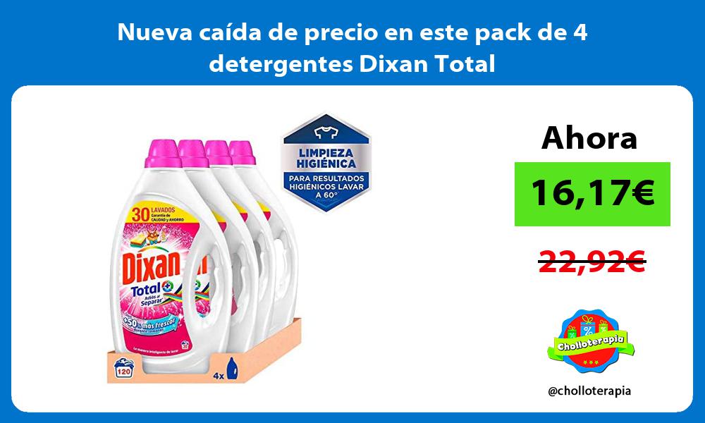 Nueva caída de precio en este pack de 4 detergentes Dixan Total