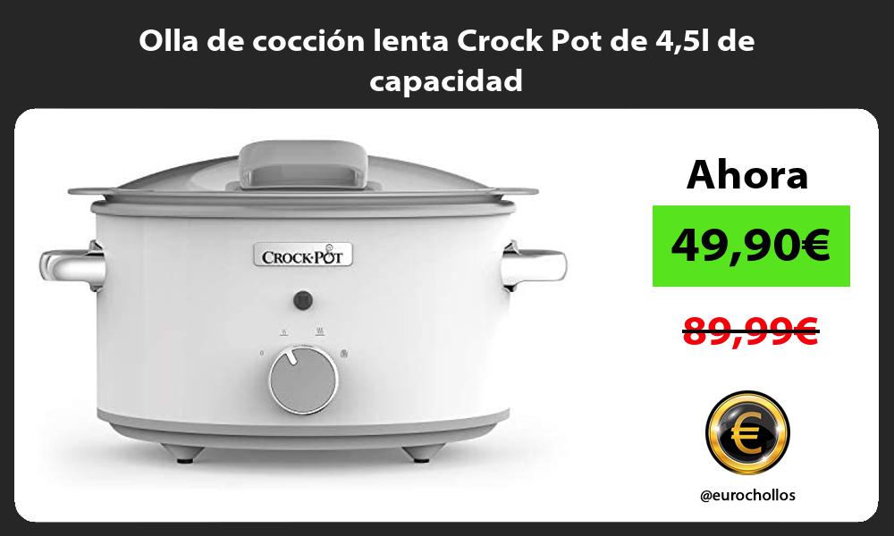 Olla de cocción lenta Crock Pot de 45l de capacidad