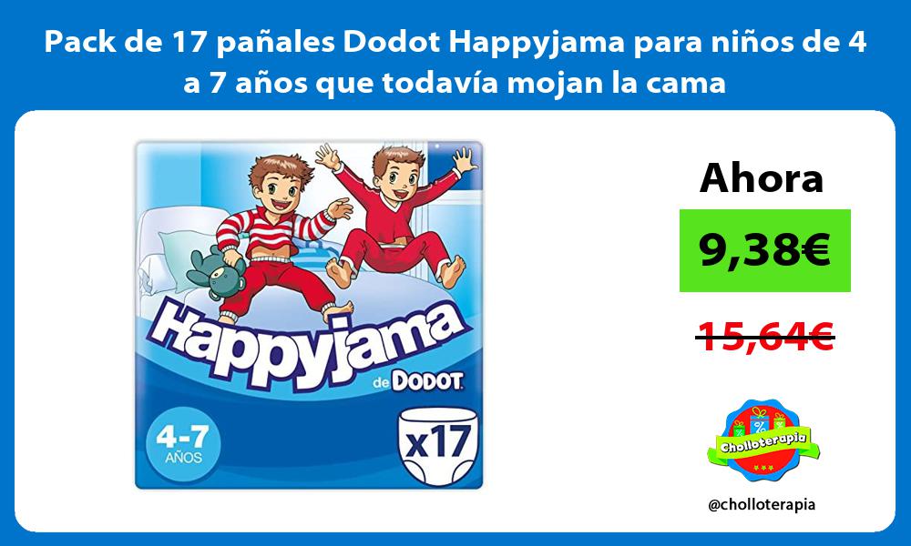 Pack de 17 pañales Dodot Happyjama para niños de 4 a 7 años que todavía mojan la cama