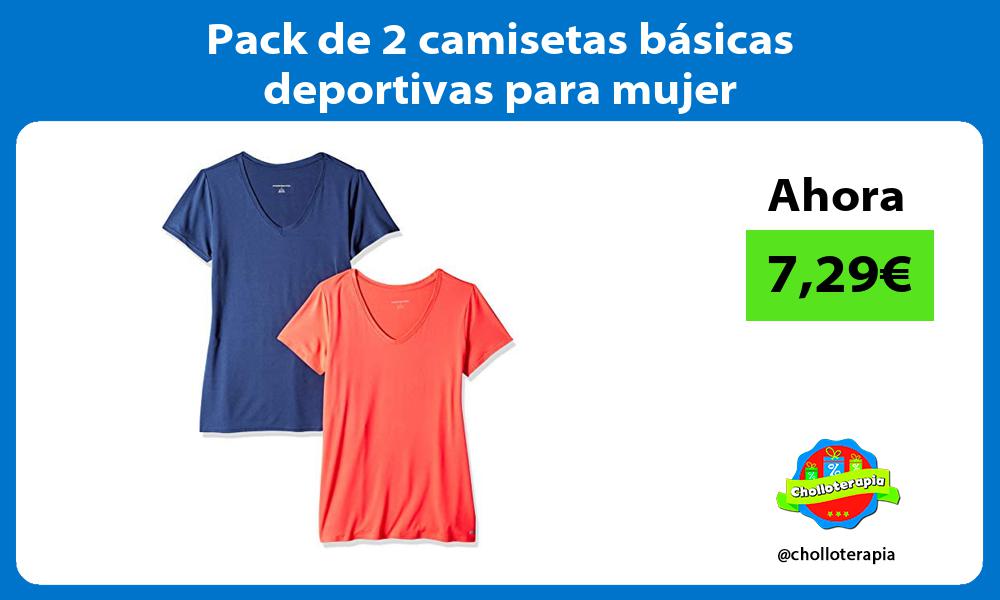 Pack de 2 camisetas básicas deportivas para mujer