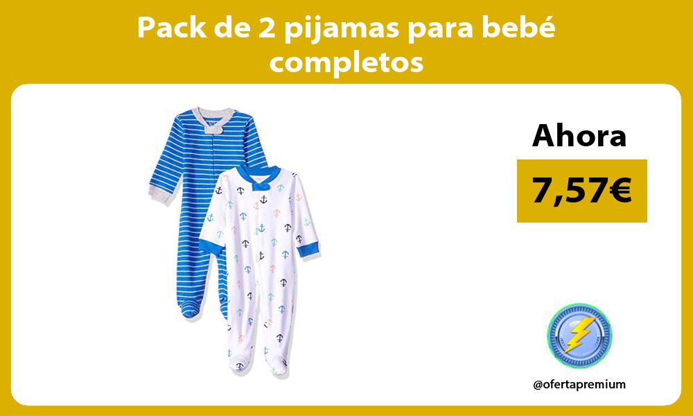 Pack de 2 pijamas para bebé completos
