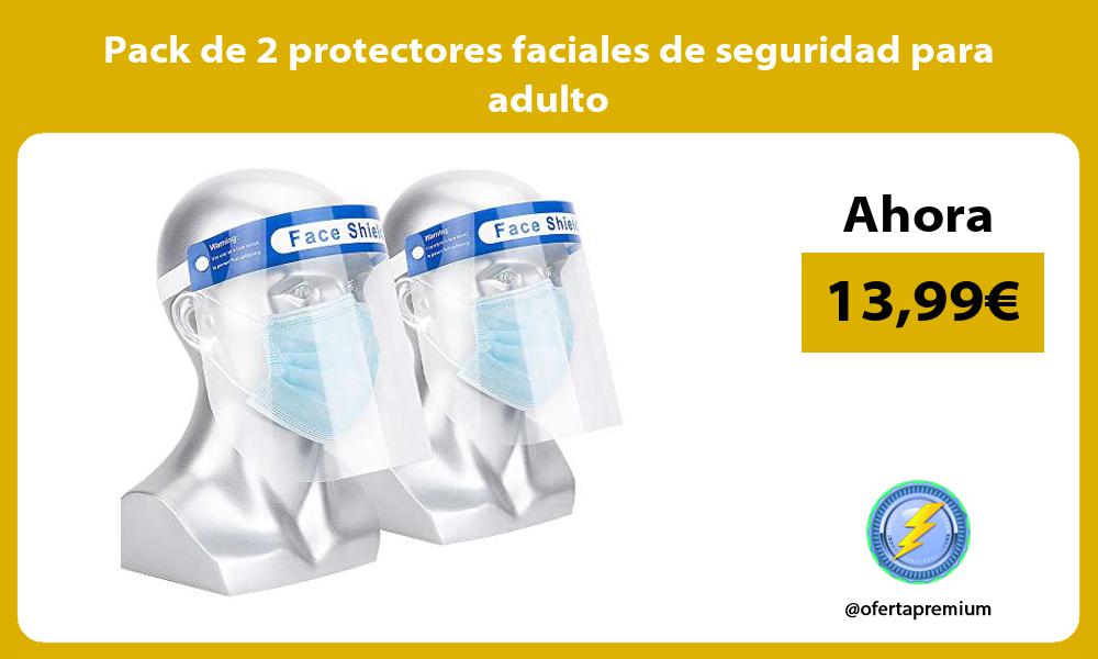 Pack de 2 protectores faciales de seguridad para adulto