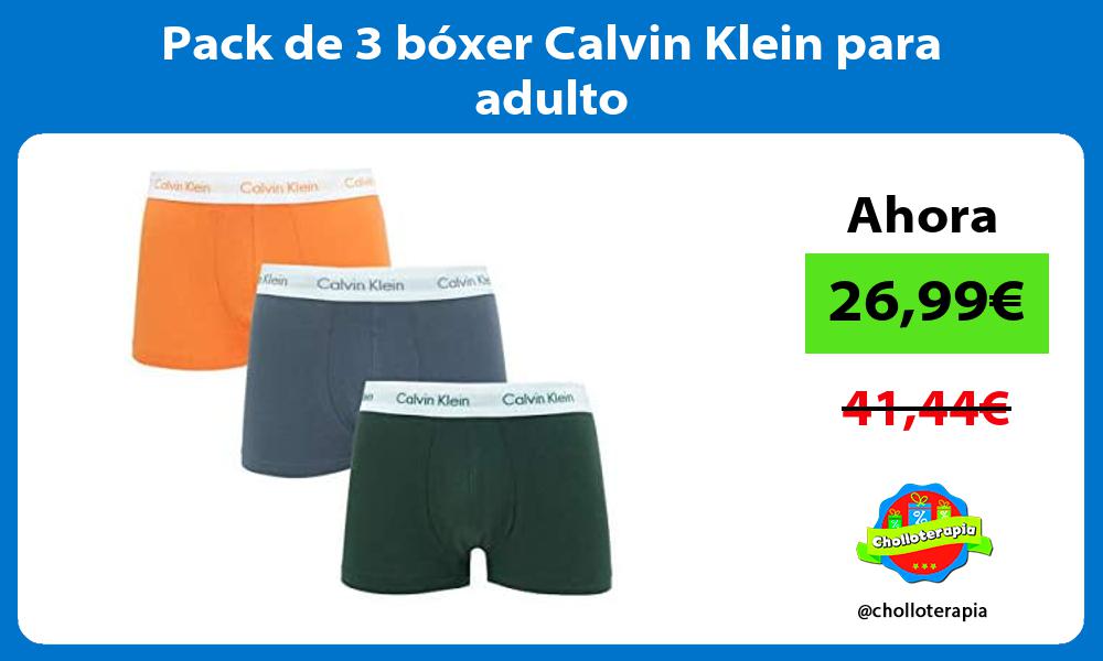 Pack de 3 bóxer Calvin Klein para adulto